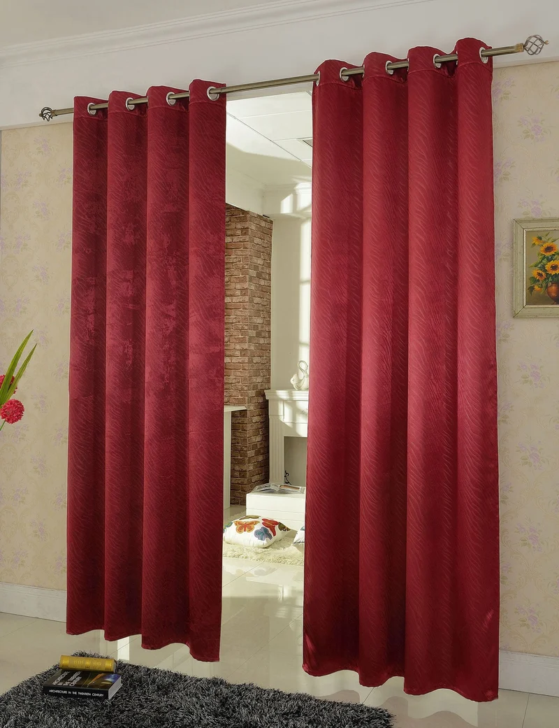 Satin Emboss / Reliefprägung bemustert Vorhang Gardine, Zebra -20371- Blickdicht zum Verdunkeln mit Ösen, (Höhe x Breite in cm) 20371