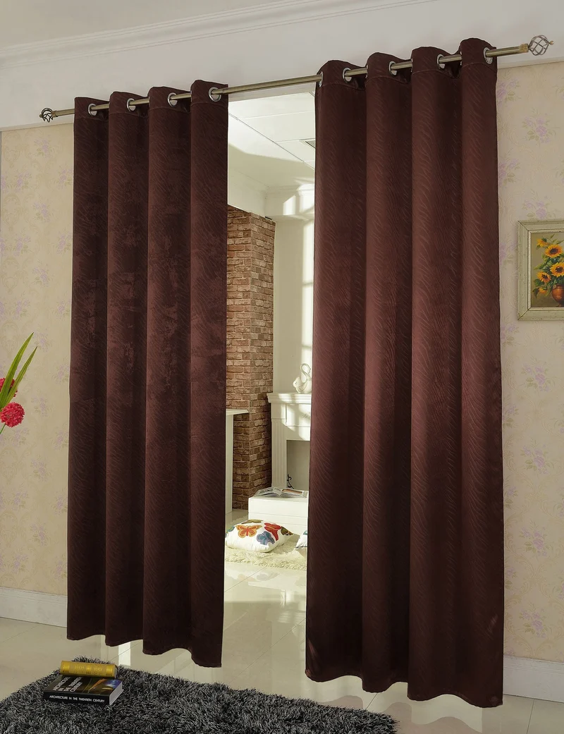 Satin Emboss / Reliefprägung bemustert Vorhang Gardine, Zebra -20371- Blickdicht zum Verdunkeln mit Ösen, (Höhe x Breite in cm) 20371