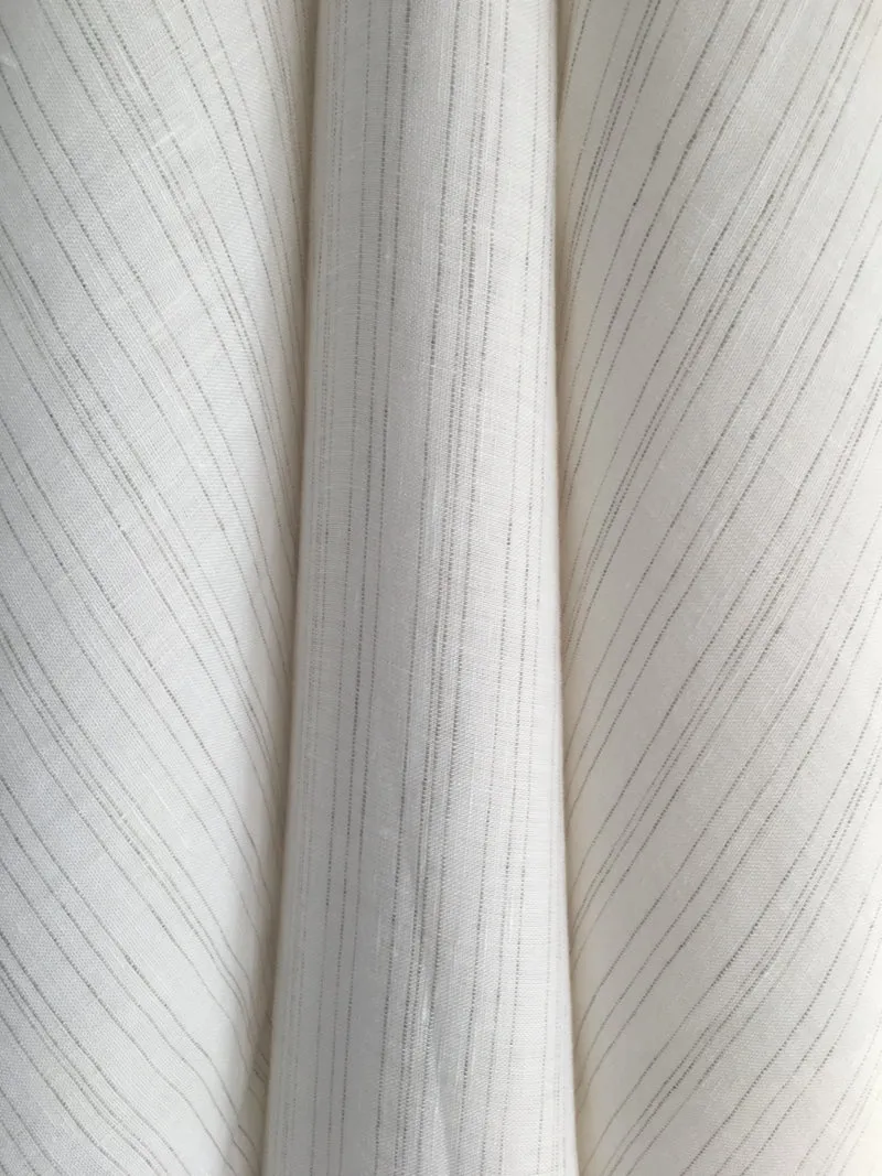 Gardinenstoff Lino Stripe - nature 310 cm