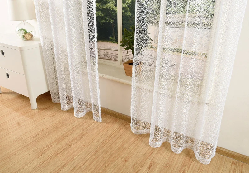 Gardine Netzvorhang mit Ösen einfarbig transparent Deko Vorhang Netz Struktur 20352