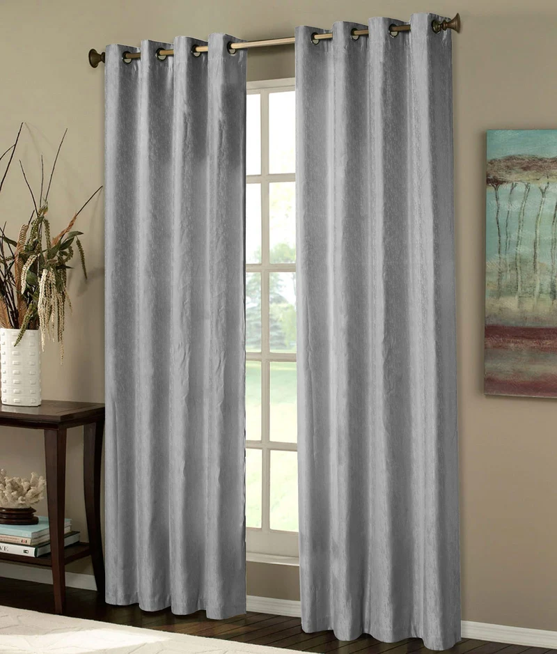 Thermo Ösen Vorhang mit Polar Fleece Rücken - 20500- 350gr./m², Gardine Matt Verdunkelungsstoff Blickdicht. 245cm x 140cm (HxB), 20500 20500
