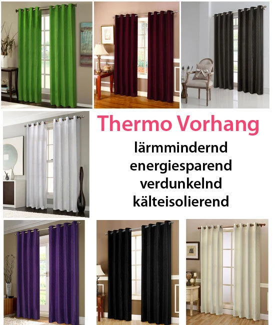 Thermo Ösen Vorhang mit Polar Fleece Rücken - 20500- 350gr./m², Gardine Matt Verdunkelungsstoff Blickdicht. 245cm x 140cm (HxB), 20500 20500