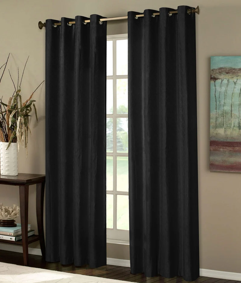 Thermo Ösen Vorhang mit Polar Fleece Rücken - 20500- 350gr./m², Gardine Matt Verdunkelungsstoff Blickdicht. 245cm x 140cm (HxB), 20500 20500