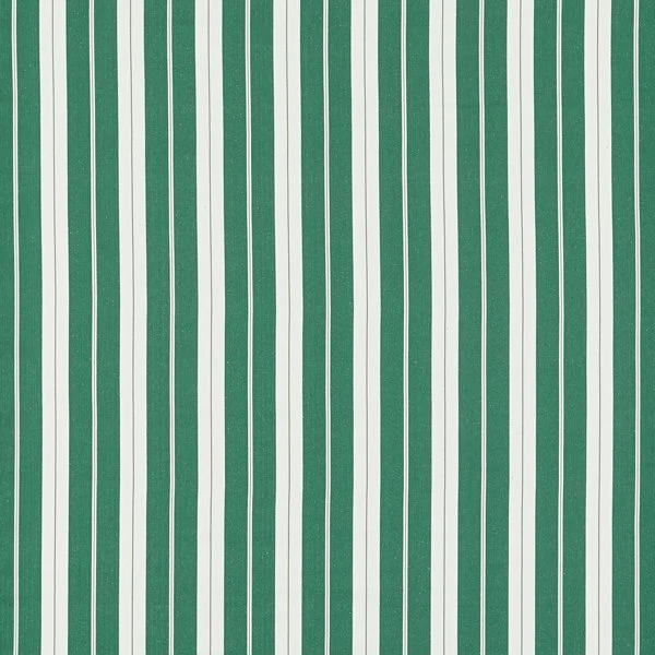 Cotton Stripes - racing green & linen