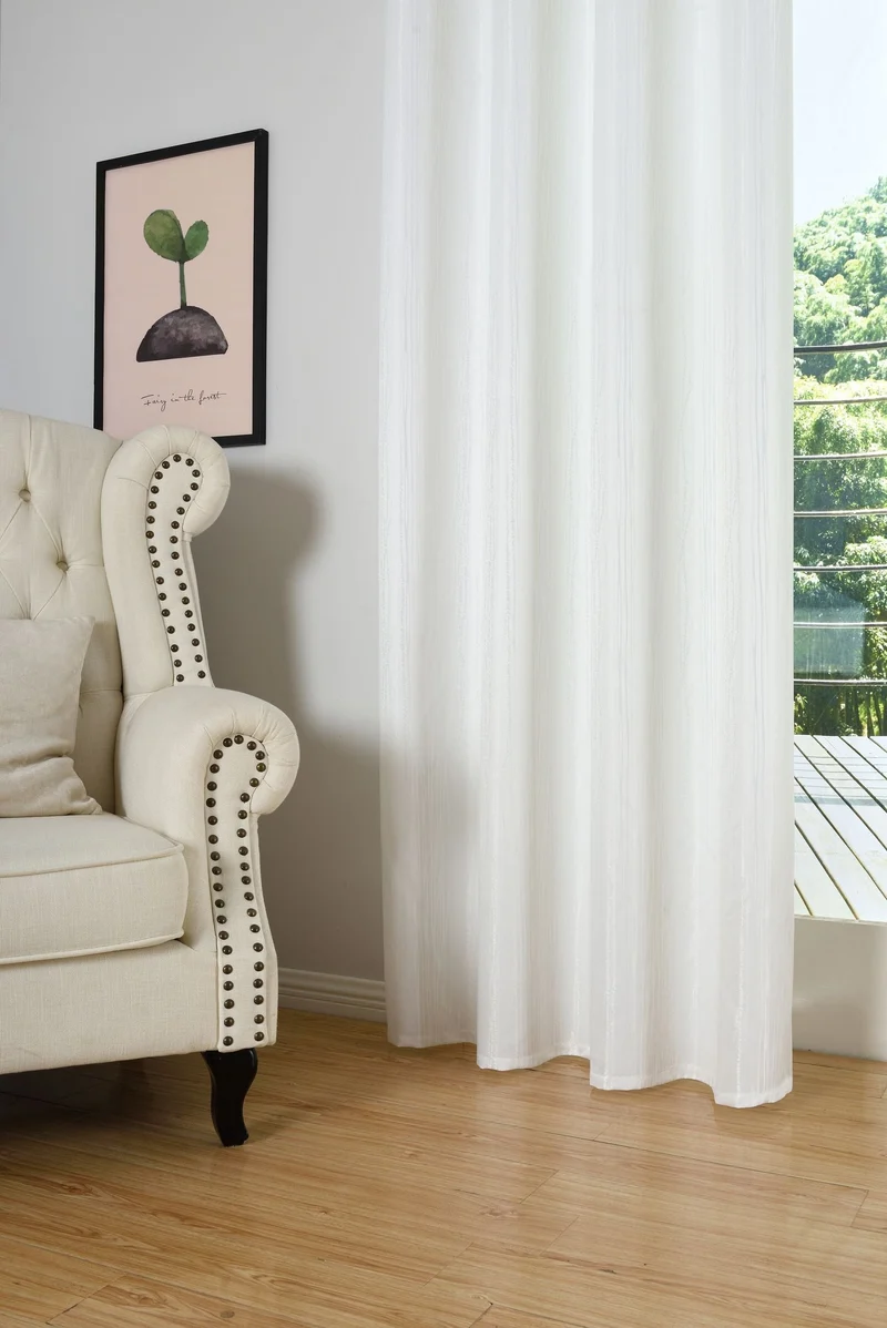 Vorhang Jacquard Deko Gardine Ösen feine Musterung blickdicht lichdurchlässig (Höhe x Breite cm) 20480