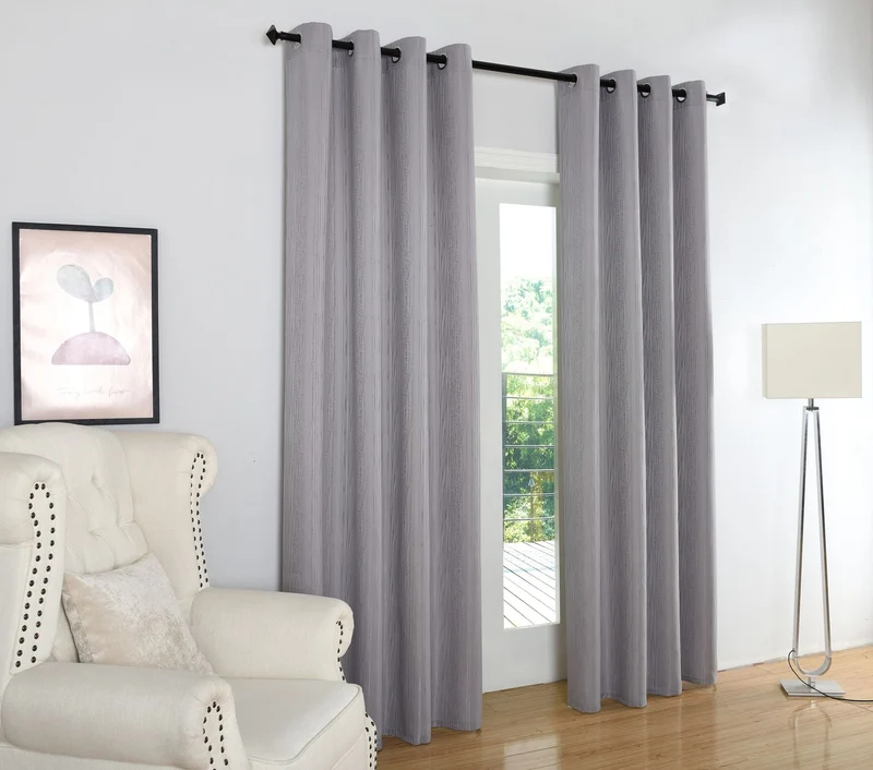 Vorhang Jacquard Deko Gardine Ösen feine Musterung blickdicht lichdurchlässig (Höhe x Breite cm) 20480