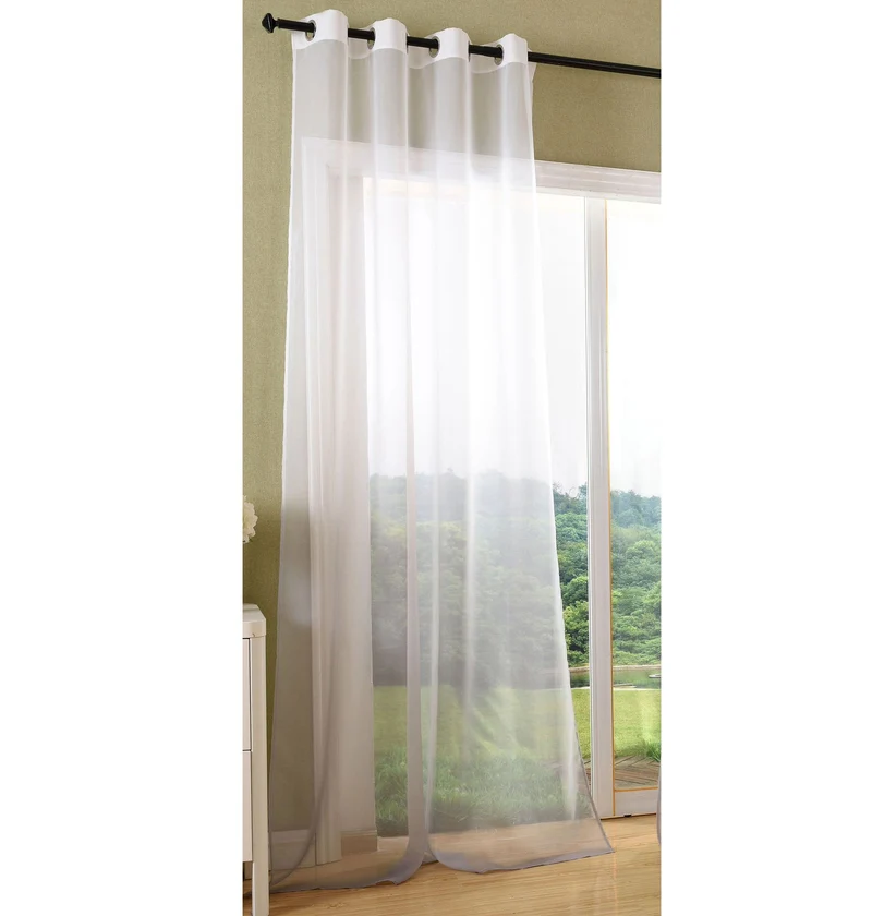 Schal transparent Farbverlauf Vorhang mit Ösen Gardine Voile 204202