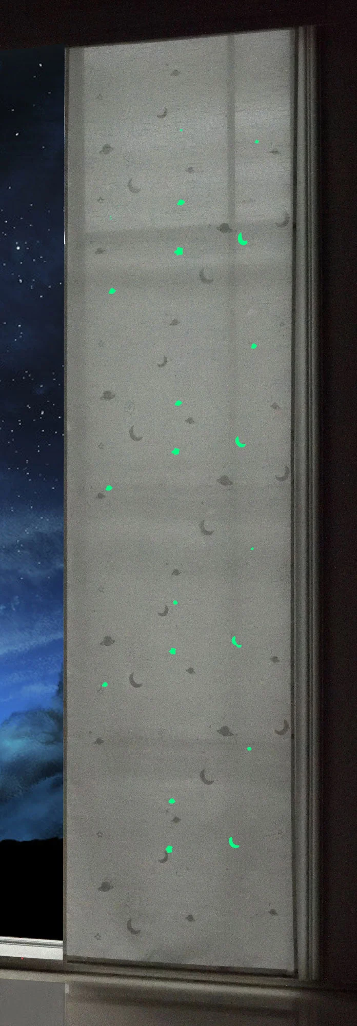 Flächenvorhang blickdicht Motiv Sterne Monde fluoreszierend Kinder Kids Paneelwagen (Höhe x Breite cm) 80495