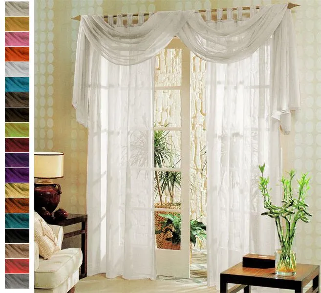 Voile komplett GARDINEN SET 3tlg. 60999