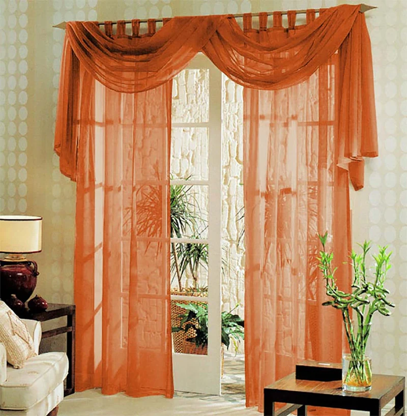 Voile komplett GARDINEN SET 3tlg. 60999