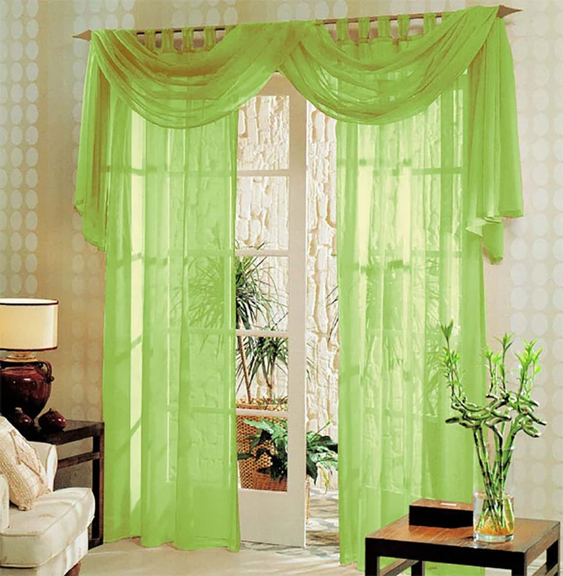 Voile komplett GARDINEN SET 3tlg. 60999