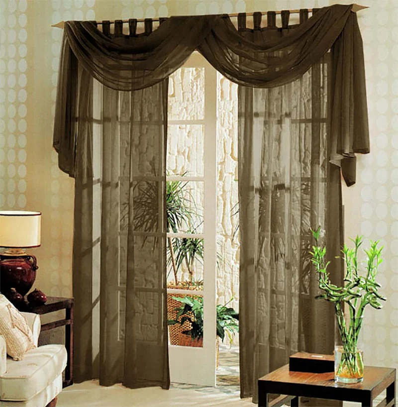 Voile komplett GARDINEN SET 3tlg. 60999