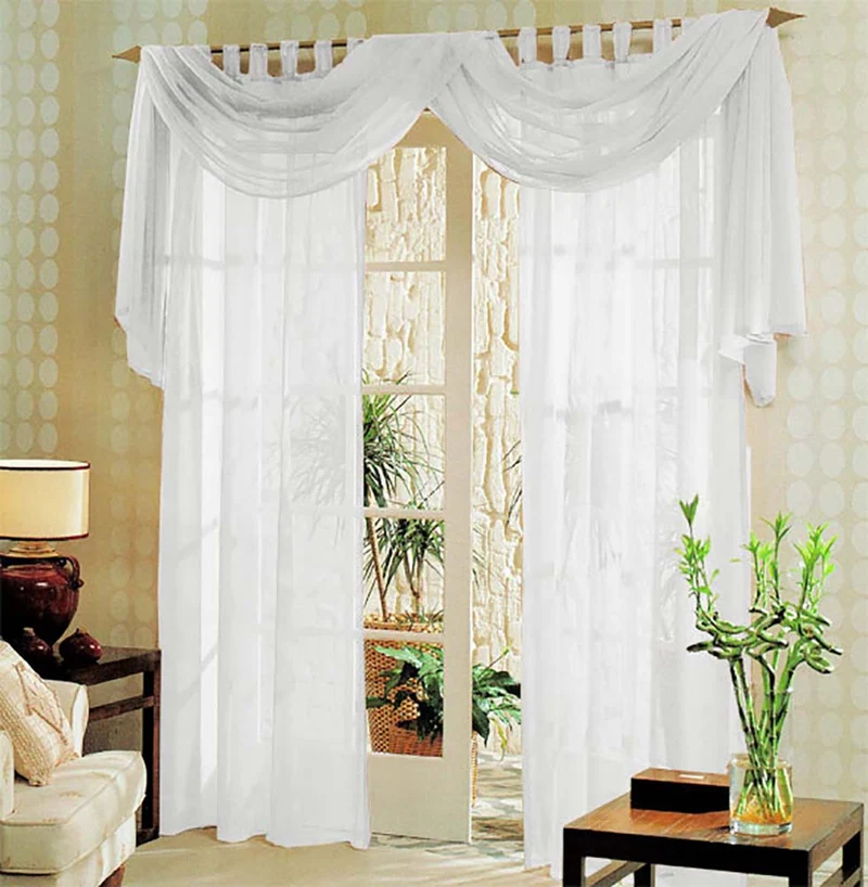 Voile komplett GARDINEN SET 3tlg. 60999