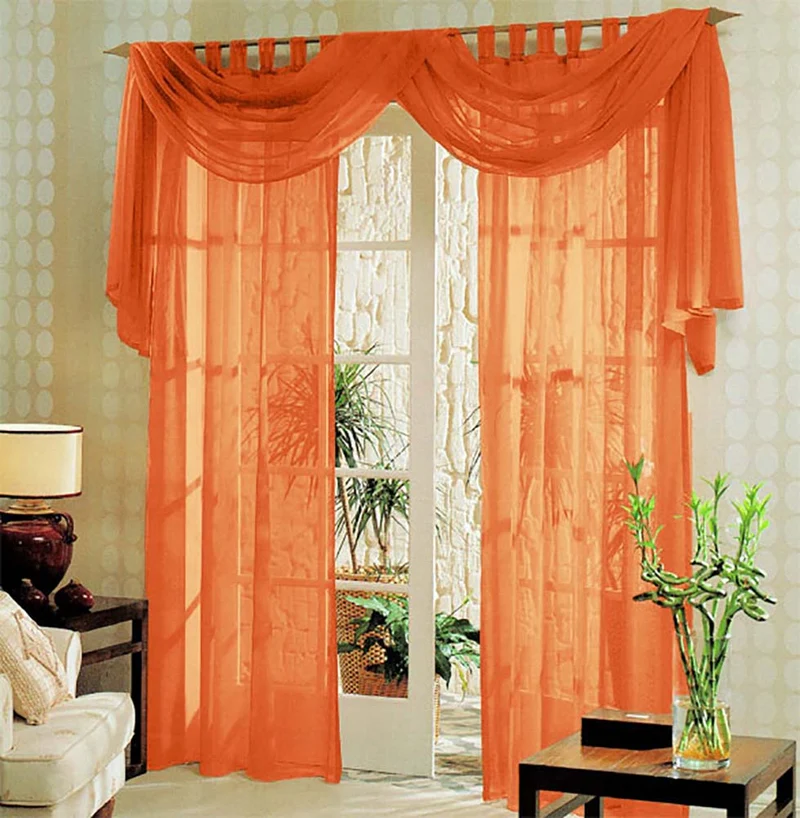 Voile komplett GARDINEN SET 3tlg. 60999
