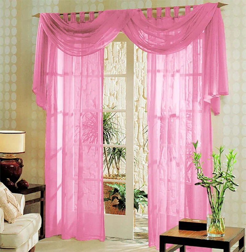 Voile komplett GARDINEN SET 3tlg. 60999