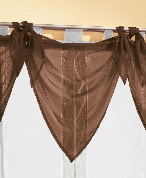 Segeltuch Querbehang aus transparentem Voile, die ideale Ergänzung zu unseren Gardinen 61003