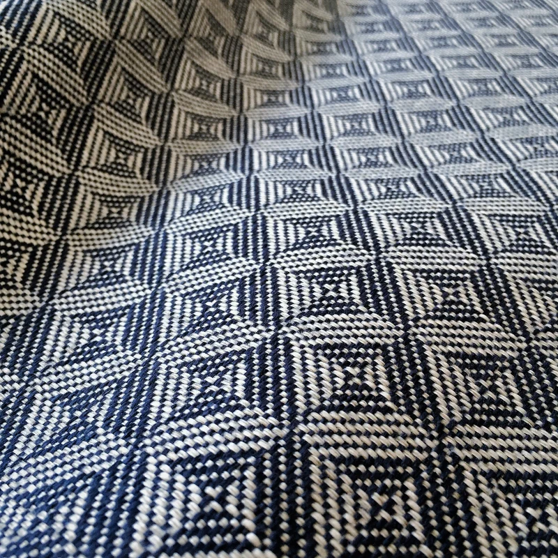 Polsterstoff Geo - dunkelblau