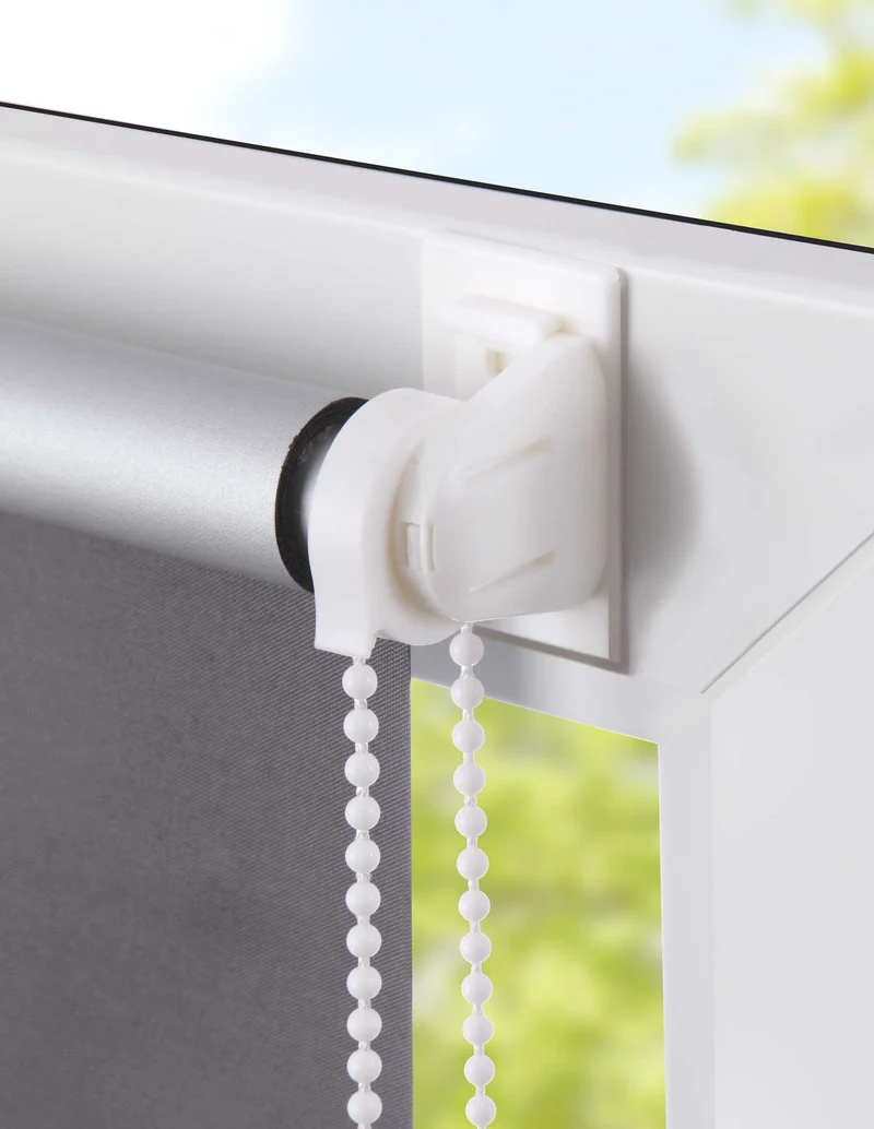 Thermo Seitenzugrollo Klemmfix Kettenzug Rollo Easyfix mit Thermobeschichtung energie sparend 62400