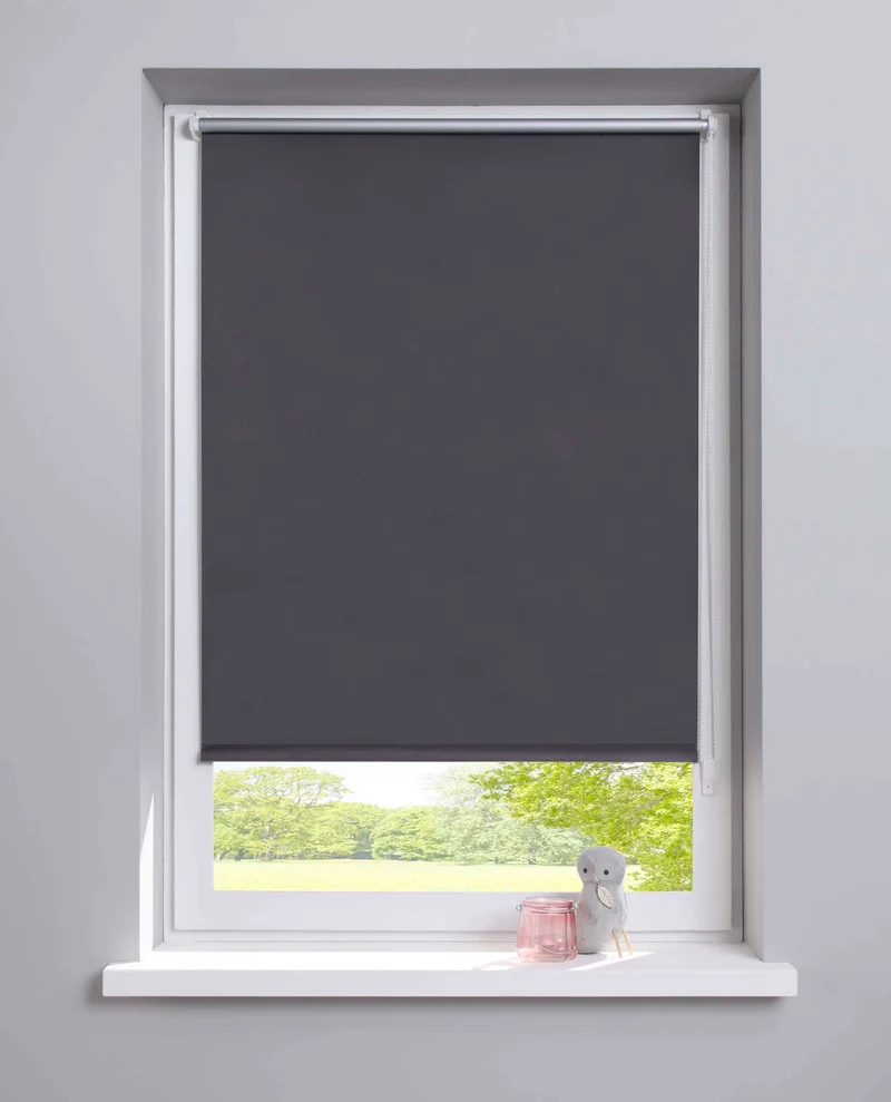 Thermo Seitenzugrollo Klemmfix Kettenzug Rollo Easyfix mit Thermobeschichtung energie sparend 62400