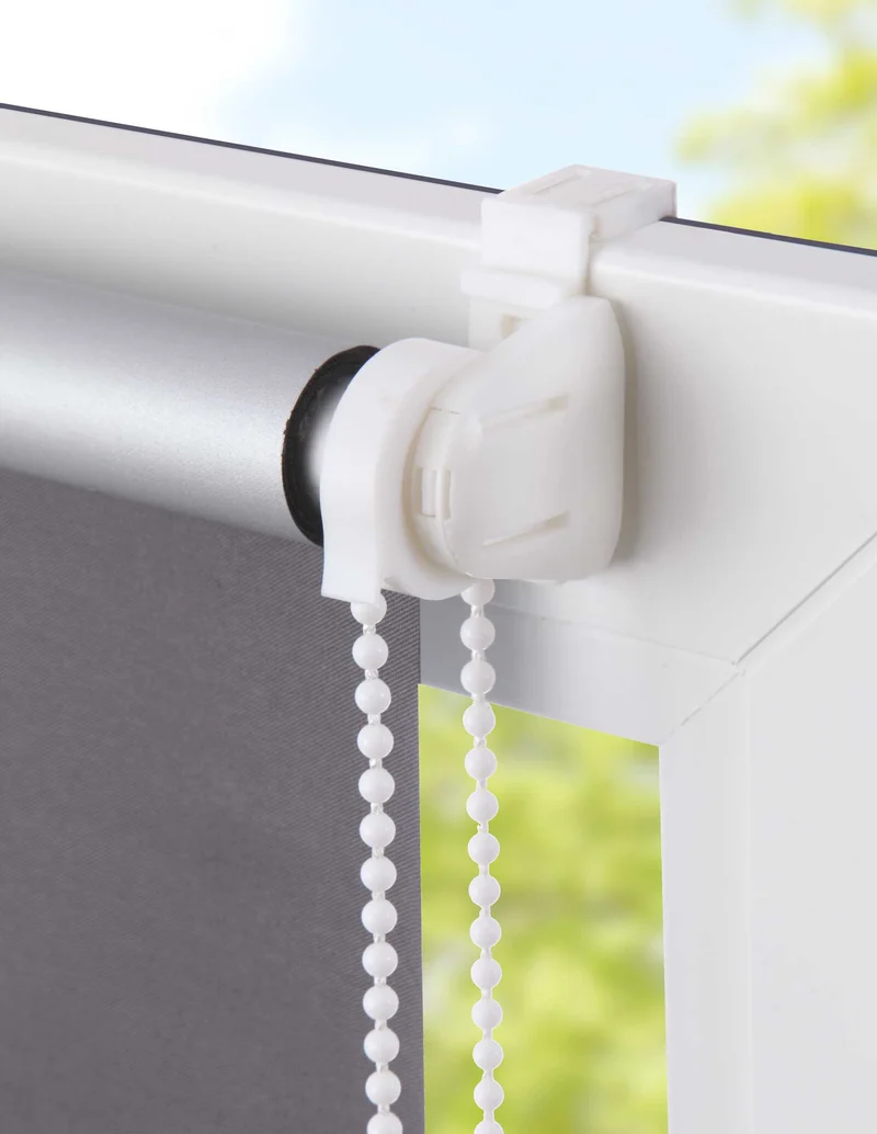 Thermo Seitenzugrollo Klemmfix Kettenzug Rollo Easyfix mit Thermobeschichtung energie sparend 62400