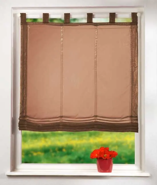 Raffrollo Voile »UNI« mit Schlaufen transparent 61008