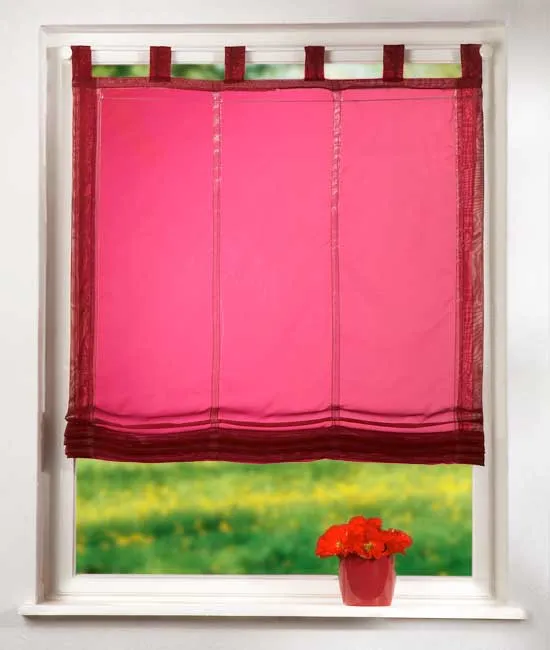 Raffrollo Voile »UNI« mit Schlaufen transparent 61008