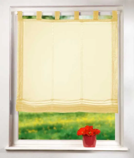 Raffrollo Voile »UNI« mit Schlaufen transparent 61008