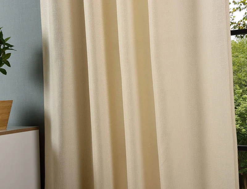 Vorhang Jacquard Deko Gardine verdeckte Schlaufen feine Musterung Universalband blickdicht lichtdurchlässig (Höhe x Breite cm) 20465