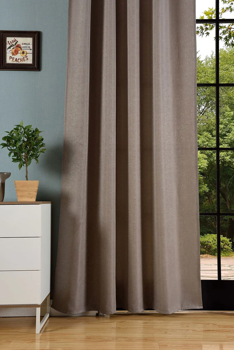 Vorhang Jacquard Deko Gardine verdeckte Schlaufen feine Musterung Universalband blickdicht lichtdurchlässig (Höhe x Breite cm) 20465