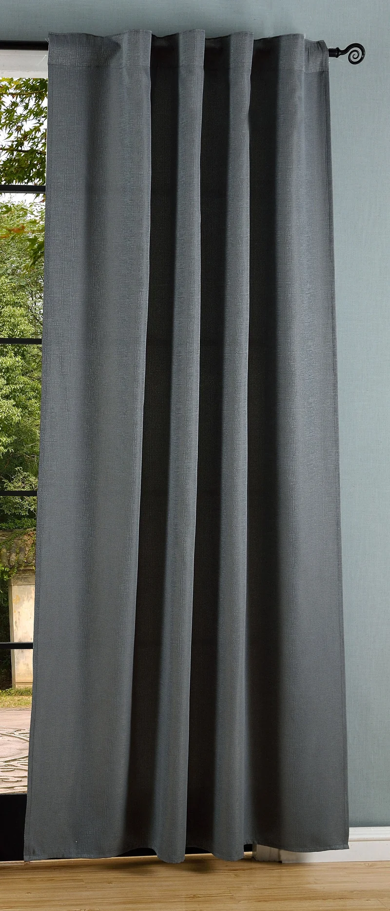 Vorhang Jacquard Deko Gardine verdeckte Schlaufen feine Musterung Universalband blickdicht lichtdurchlässig (Höhe x Breite cm) 20465