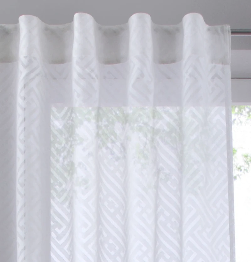 Gardine Vorhang Schal verdeckte Schlaufen Ausbrenner Qulität modern mit abstraktem Muster 63000