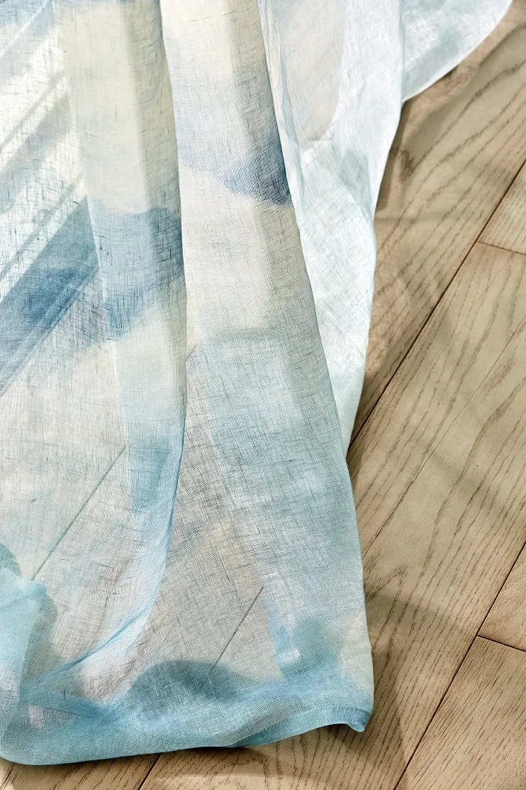Gardinenstoff Air Sheer - skyblue 298 cm