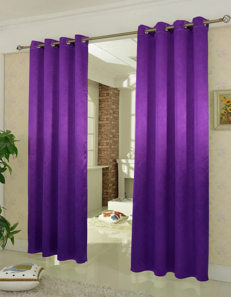 Satin Emboss / Reliefprägung bemustert Vorhang Gardine, Barock, 20370