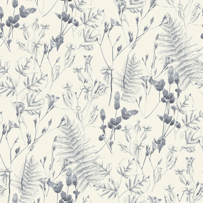 Satin Wildflowers - powderblue 280 cm