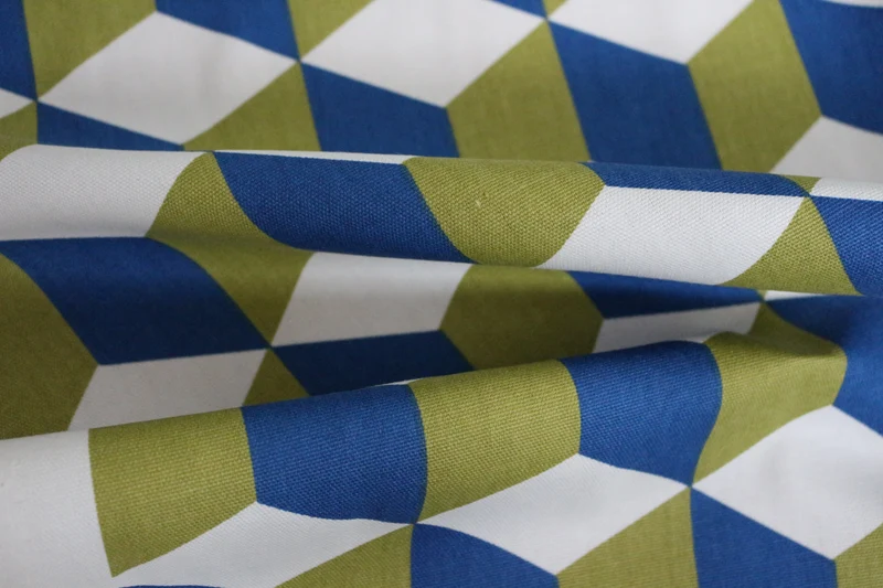 Baumwollstoff Cube - cobalt
