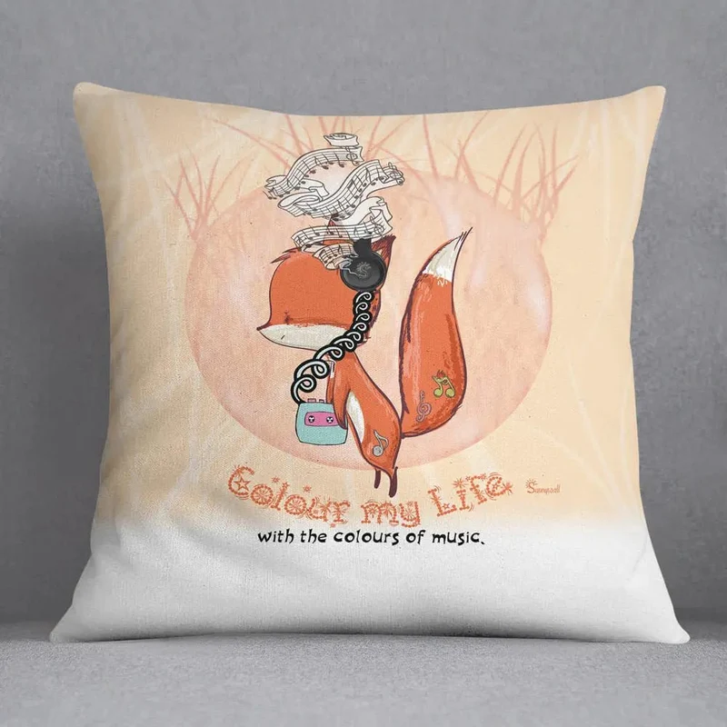 Fuchs Fox music Colour my life Kissen pillow Sunnywall®
