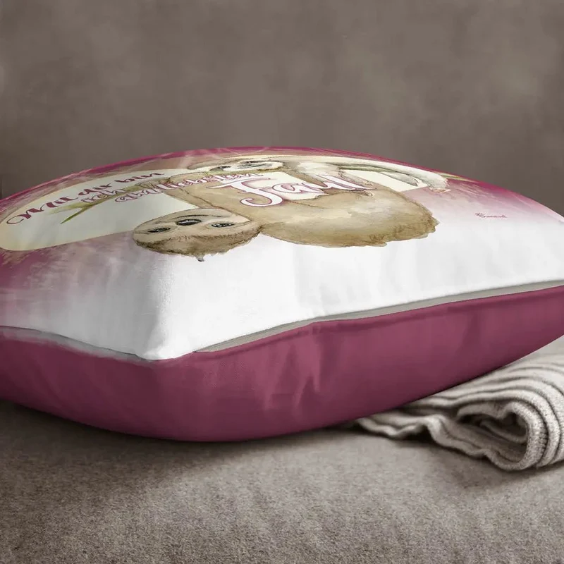 Faultier sloth Mit Dir bin ich am liebsten Faul Kissen pillow Sunnywall®