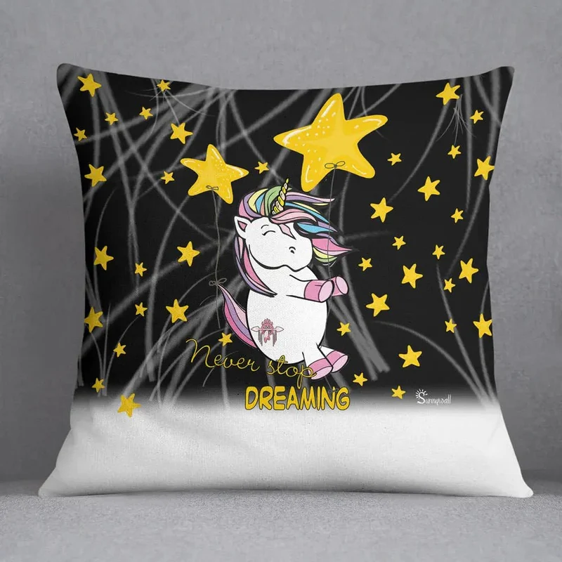 Never stop dreaming stars Einhorn unicorn Kissen pillow Sunnywall®
