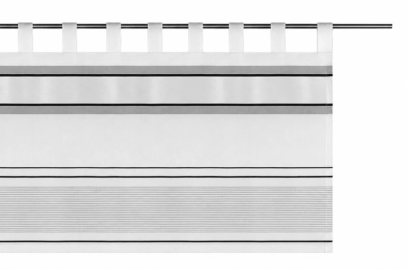 Scheibengardine "Buzz" weiß/grau HxB 45x140cm