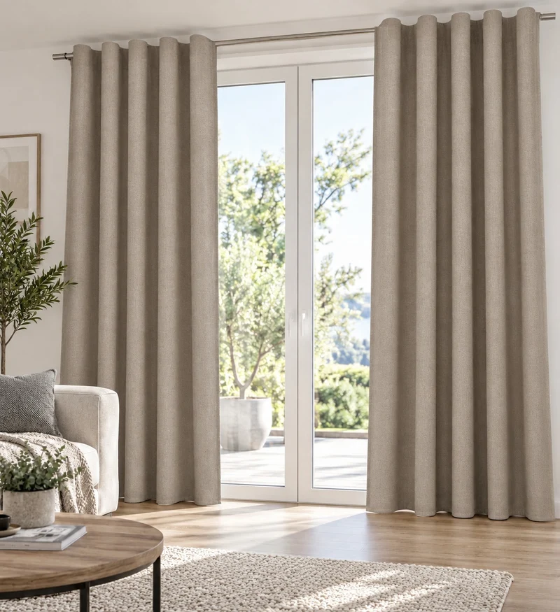 Full Blackout Verdunklungsvorhang taupe 135x245cm