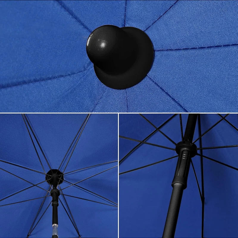 Sekey Sonnenschirm Ø180 cm mit UPF50+ – windstabiler Strand- & Balkonschirm mit Neigefunktion, wasserdicht, inkl. Schutzhülle, GRS-recycelter Bezug