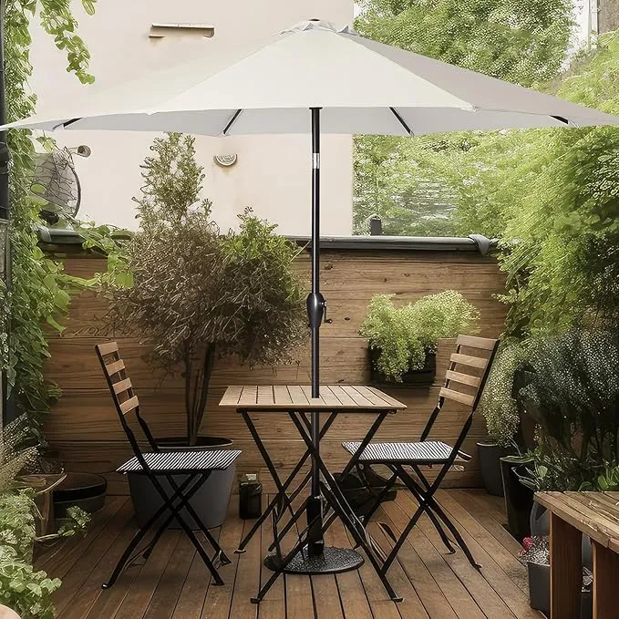 Sekey Alu Sonnenschirm mit UV-Schutz 50+ – Windfester Gartenschirm mit Kurbel für Balkon, Terrasse & Garten