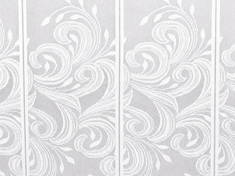 nach Maß Scheibengardine Jacquard weiß Ornament Höhe 80/100/120cm 7046