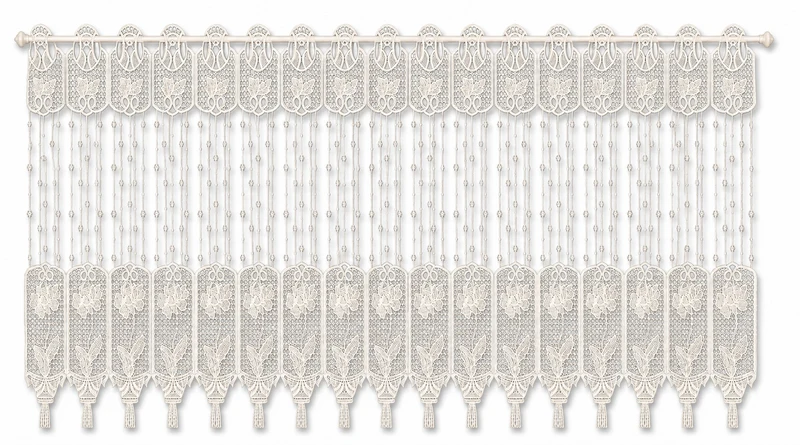 Scheibengardine Macramé weiß HxB 58x143cm 2660