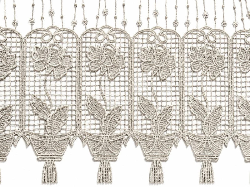 Scheibengardine Macramé weiß HxB 58x143cm 2660