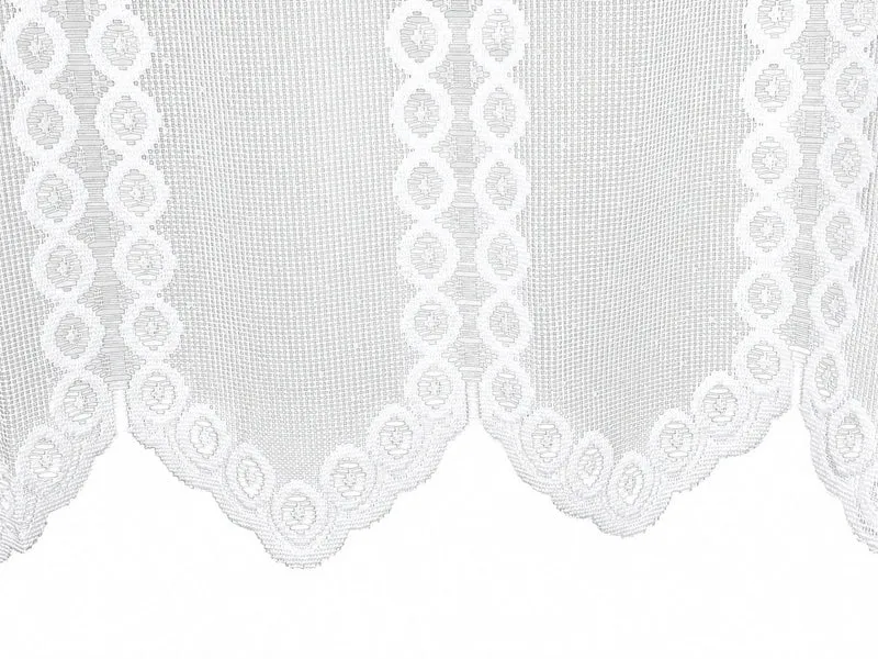 Scheibengardine Jacquard weiß Kleinfenster HxB 45x150cm