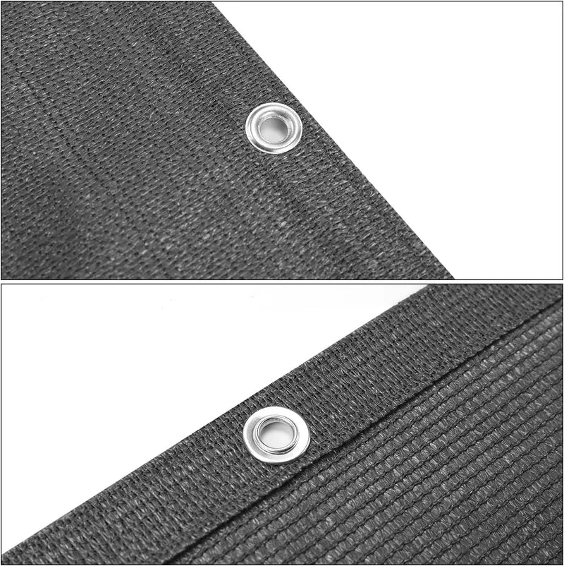Sekey Balkon Sichtschutz, HDPE 220 g/m², halbtransparent, wind- und UV-beständig, wetterfest, mit Ösen, Nylon-Kabelbindern und Kordel, anthrazit