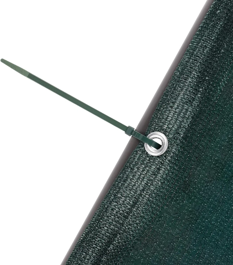 Sekey Balkon Sichtschutz – HDPE 220 g/m², leicht transparent, wind- & UV-beständig, wetterfest mit Ösen & Kabelbindern, Grün