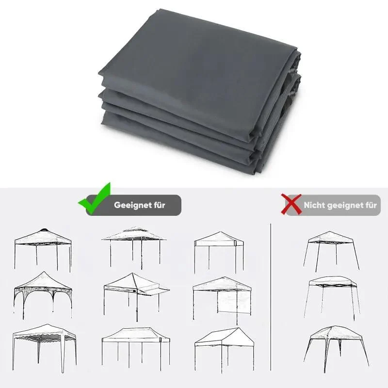Sekey 3×3m Seitenwand für Pavillon, 2er Set, mit Reißverschlussv und Fenster