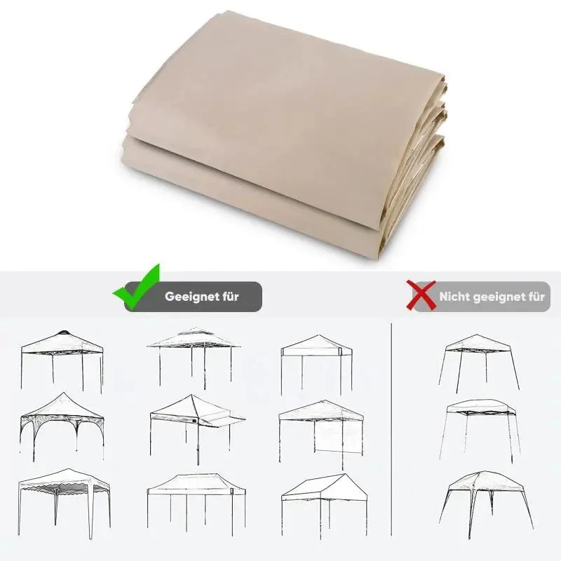 Sekey 3×3m Seitenwand für Pavillon, 2er Set, mit Reißverschlussv und Fenster